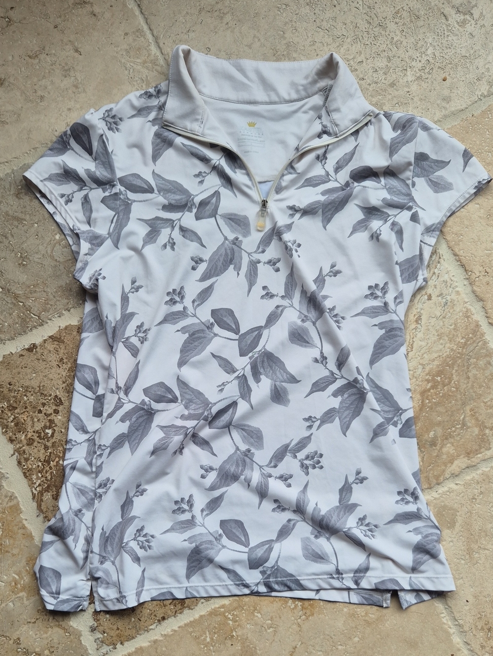 Kastel L Damask Print Sun Shirt